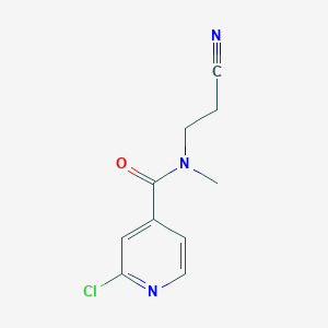 molecular formula C10H10ClN3O B8448681 N-(2-cyanoethyl)-N-methyl-2-chloroisonicotinamide 