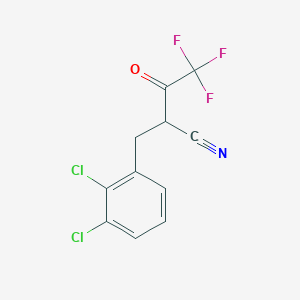 molecular formula C11H6Cl2F3NO B8448719 2-(2,3-Dichlorobenzyl)-4,4,4-trifluoro-3-oxobutanenitrile 