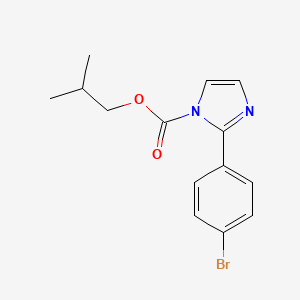 molecular formula C14H15BrN2O2 B8448727 isobutyl 2-(4-bromophenyl)-1H-imidazole-1-carboxylate 