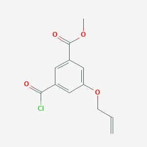 molecular formula C12H11ClO4 B8448776 3-Allyloxy-5-chlorocarbonyl-benzoic acid methyl ester 