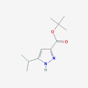 molecular formula C11H18N2O2 B8448785 tert-butyl 3-isopropyl-1H-pyrazole-5-carboxylate CAS No. 1020174-07-5