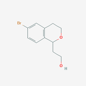 molecular formula C11H13BrO2 B8448796 2-(6-Bromoisochroman-1-yl)ethanol CAS No. 170856-68-5