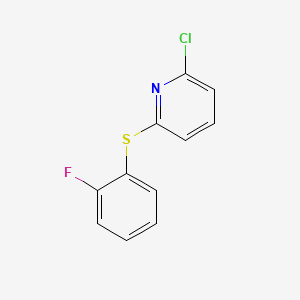 molecular formula C11H7ClFNS B8448870 2-Chloro-6-(2-fluorophenylthio)pyridine 
