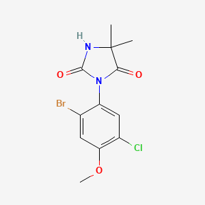 3-(2-Bromo-5-chloro-4-methoxy-phenyl)-5,5-dimethyl-imidazolidine-2,4-dione