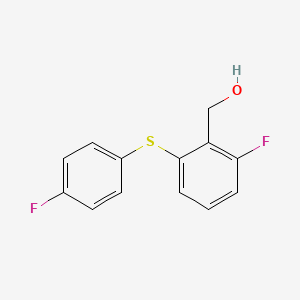 molecular formula C13H10F2OS B8448889 2-(4-Fluorophenylthio)-6-fluorobenzyl alcohol 