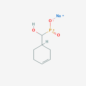 molecular formula C7H11NaO3P+ B084489 Sodium (3-cyclohexen-1-ylhydroxymethyl)phosphinate CAS No. 13237-74-6