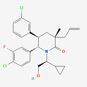 (3S,5R,6S)-3-Allyl-6-(4-chloro-3-fluorophenyl)-5-(3-chlorophenyl)-1-((S)-1-cyclopropyl-2-hydroxyethyl)-3-methylpiperidin-2-one