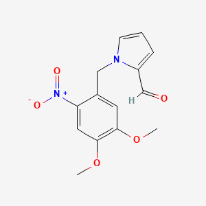 1-[(4,5-Dimethoxy-2-nitrophenyl)methyl]-1H-pyrrole-2-carboxaldehyde
