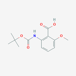 molecular formula C13H17NO5 B8448939 2-[(Tert-butoxycarbonyl)amino]-6-methoxybenzoic acid 