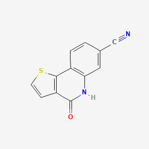 molecular formula C12H6N2OS B8448982 4-Oxo-4,5-dihydrothieno[3,2-c]quinoline-7-carbonitrile 