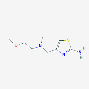 molecular formula C8H15N3OS B8448985 4-{[(2-Methoxy-ethyl)-methyl-amino]-methyl}-thiazol-2-ylamine 