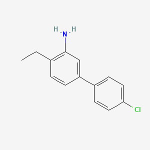 molecular formula C14H14ClN B8449013 5-(4-Chlorophenyl)-2-ethylaniline 