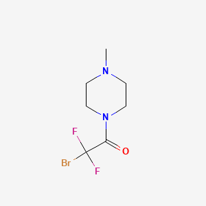 molecular formula C7H11BrF2N2O B8449104 Ethanone, 2-bromo-2,2-difluoro-1-(4-methyl-1-piperazinyl)- 