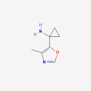 molecular formula C7H10N2O B8449112 1-(4-Methyloxazol-5-yl)cyclopropanamine 