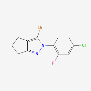 3-Bromo-2-(4-chloro-2-fluorophenyl)-2,4,5,6-tetrahydrocyclopenta[c]pyrazole