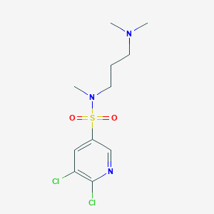 molecular formula C11H17Cl2N3O2S B8449187 5,6-dichloro-N-[3-(dimethylamino)propyl]-N-methylpyridine-3-sulfonamide 