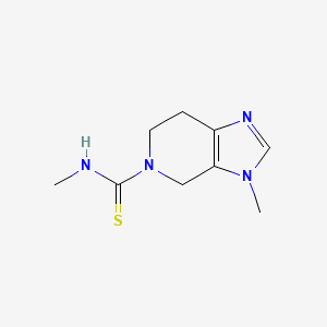 molecular formula C9H14N4S B8449248 3-Methyl-5-(N-methyl-thiocarbamoyl)-4,5,6,7-tetrahydro-imidazo-[4,5-c]-pyridine 