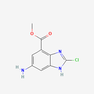 Methyl 5-amino-2-chloro-1H-benzo[d]imidazole-7-carboxylate