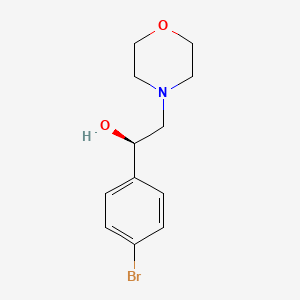molecular formula C12H16BrNO2 B8449273 (1R)-1-(4-bromophenyl)-2-(4-morpholinyl)ethanol 