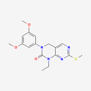 molecular formula C17H20N4O3S B8449300 3-(3,5-Dimethoxyphenyl)-1-ethyl-7-(methylsulfanyl)-3,4-dihydropyrimido[4,5-D]pyrimidin-2(1H)-one 