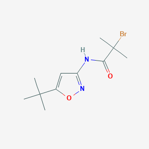 molecular formula C11H17BrN2O2 B8449325 2-bromo-N-(5-tert-butyl-isoxazol-3-yl)-2-methyl-propionamide 