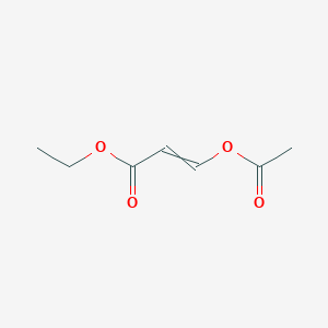 molecular formula C7H10O4 B8449332 Ethyl 3-(acetyloxy)-2-propenoate 