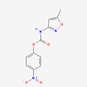 molecular formula C11H9N3O5 B8449359 4-Nitrophenyl 5-methylisoxazol-3-ylcarbamate 