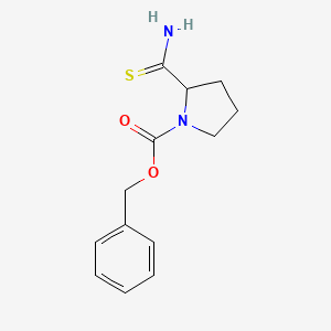molecular formula C13H16N2O2S B8449384 (S)-2-Thiocarbamoyl-pyrrolidine-1-carboxylic acid benzyl ester 