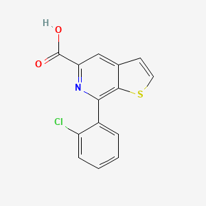 molecular formula C14H8ClNO2S B8449408 7-(2-Chlorophenyl)thieno[2,3-c]pyridine-5-carboxylic acid CAS No. 89242-51-3