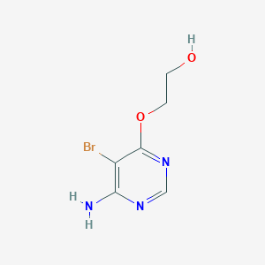 molecular formula C6H8BrN3O2 B8449413 2-(6-Amino-5-bromopyrimidin-4-yloxy)ethanol 