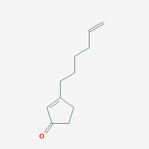 3-(5-Hexenyl)cyclopent-2-enone