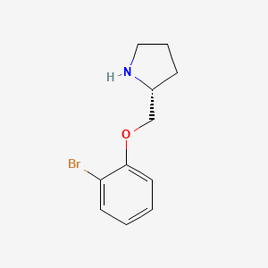 molecular formula C11H14BrNO B8449480 (2R)-2-[(2-Bromophenoxy)methyl]pyrrolidine 