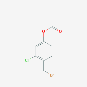molecular formula C9H8BrClO2 B8449537 4-Acetoxy-2-chlorobenzylbromide 