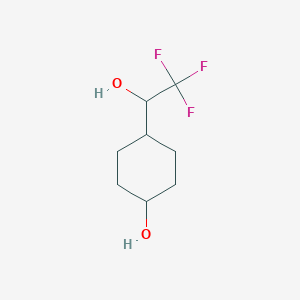 molecular formula C8H13F3O2 B8449581 4-(1-Hydroxy-2,2,2-trifluoroethyl)cyclohexanol 