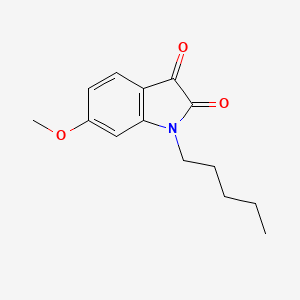 molecular formula C14H17NO3 B8449617 1-Pentyl-6-methoxy-isatin 