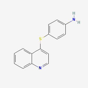molecular formula C15H12N2S B8449622 4-(4-Aminophenylthio)quinoline 