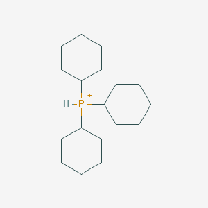 molecular formula C18H34P+ B8449638 Tricyclohexylphosphonium 
