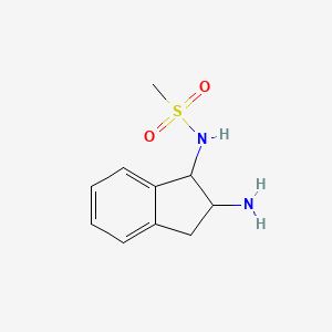 molecular formula C10H14N2O2S B8449646 N-(2-amino-2,3-dihydro-1H-inden-1-yl)methanesulfonamide 