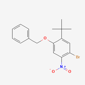 molecular formula C17H18BrNO3 B8449658 1-Tert-butyl-2-(benzyloxy)-5-bromo-4-nitrobenzene CAS No. 873055-69-7