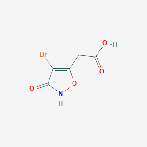 molecular formula C5H4BrNO4 B8449670 4-Bromo-3-hydroxyisoxazol-5-ylacetic acid 