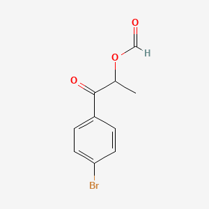 molecular formula C10H9BrO3 B8449678 2-(4-Bromophenyl)-1-methyl-2-oxoethyl formate 