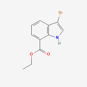 molecular formula C11H10BrNO2 B8449696 Ethyl 3-bromoindole-7-carboxylate 