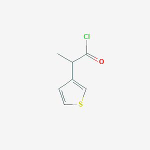 molecular formula C7H7ClOS B8449718 2-(3-Thienyl)propionic acid chloride 