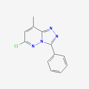 molecular formula C12H9ClN4 B8449725 6-Chloro-8-methyl-3-phenyl-[1,2,4]triazolo[4,3-b]pyridazine 