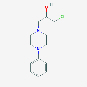 molecular formula C13H19ClN2O B8449738 1-Chloro-2-hydroxy-3-(4-phenylpiperazinyl)propane 