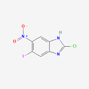 molecular formula C7H3ClIN3O2 B8449742 2-Chloro-5-iodo-6-nitro-1h-benzimidazole 