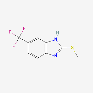 molecular formula C9H7F3N2S B8449744 1H-Benzimidazole, 2-(methylthio)-6-(trifluoromethyl)- 