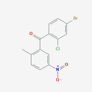 molecular formula C14H9BrClNO3 B8449775 (4-Bromo-2-chloro-phenyl)-(2-methyl-5-nitro-phenyl)-methanone 