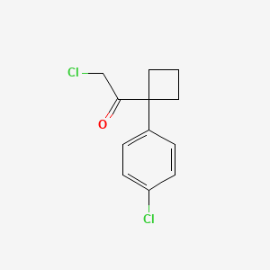 2-Chloro-1-[1-(4-chlorophenyl)cyclobutyl]ethanone