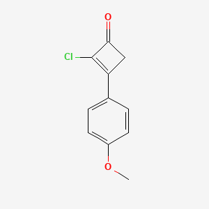 molecular formula C11H9ClO2 B8449787 2-Chloro-3-(p-methoxyphenyl)-2-cyclobuten-1-one 